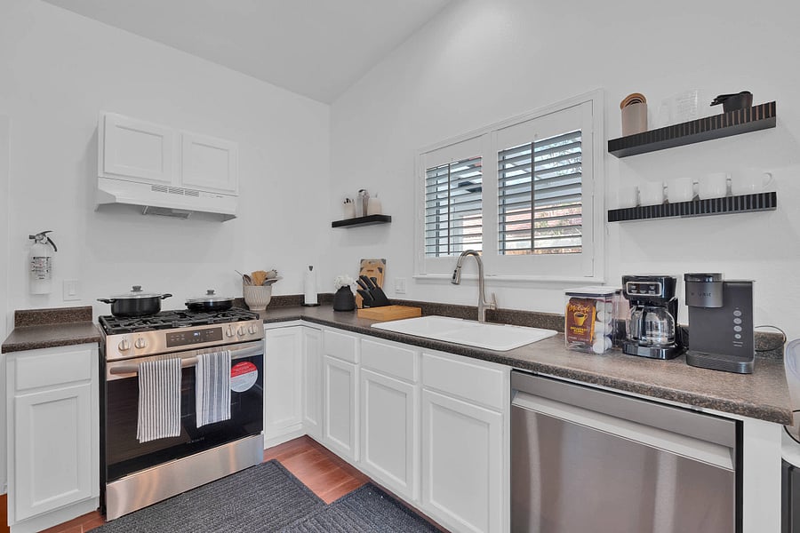 Fully stocked kitchen