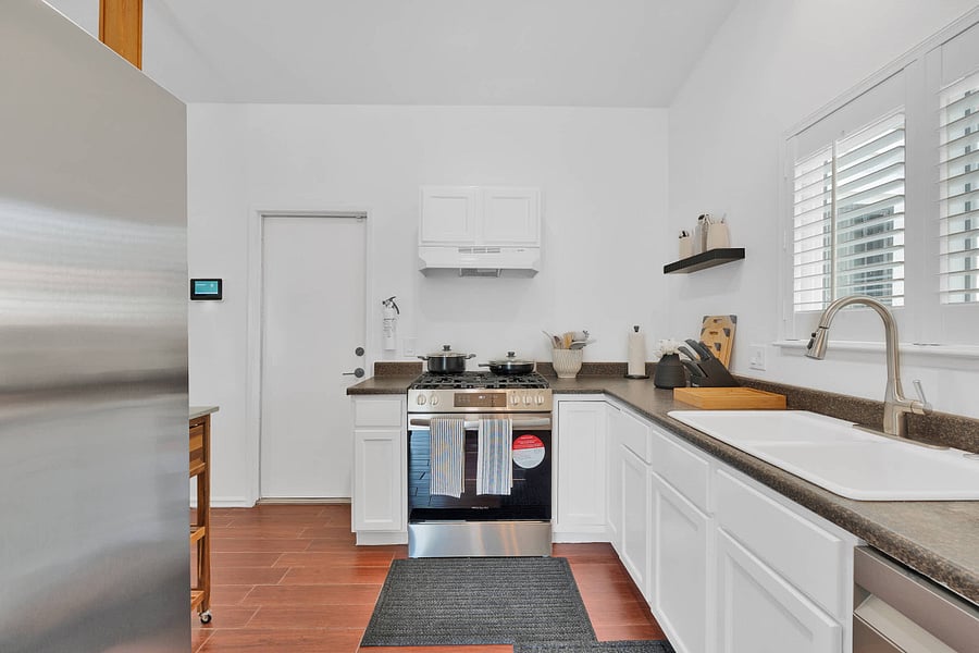 Fully stocked kitchen