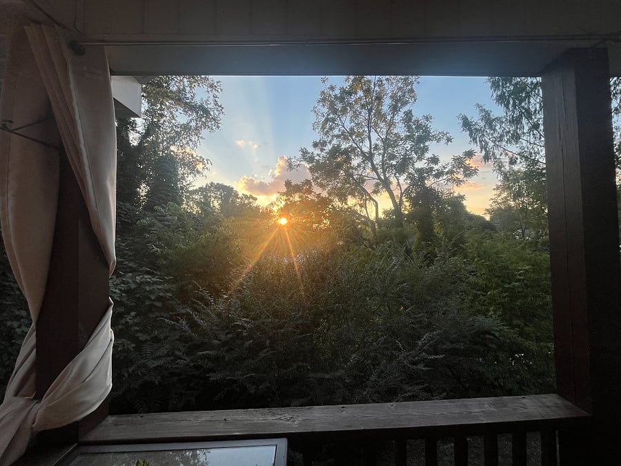 View from private front porch