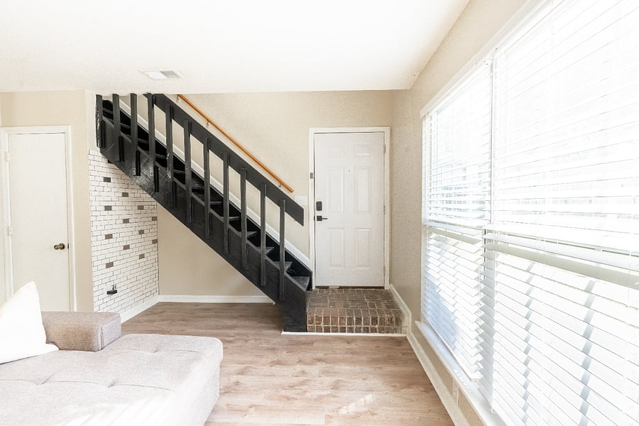 Brick platform and stairs.