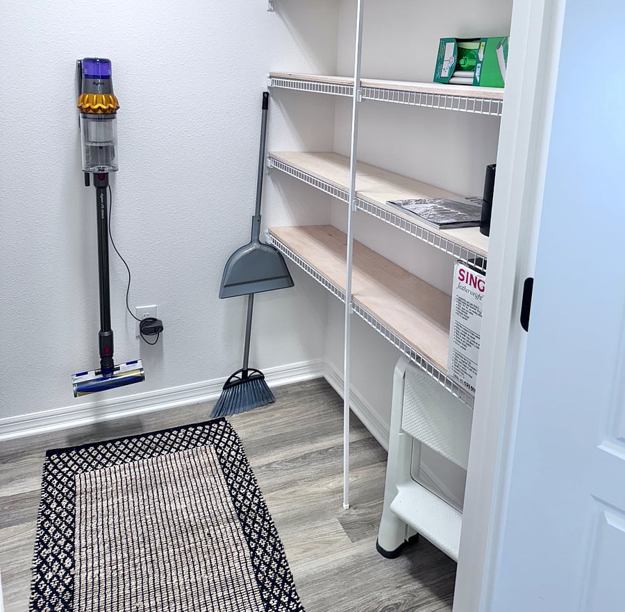Walk in pantry in the kitchen