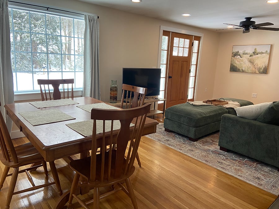 Open concept LR DR Kitchen