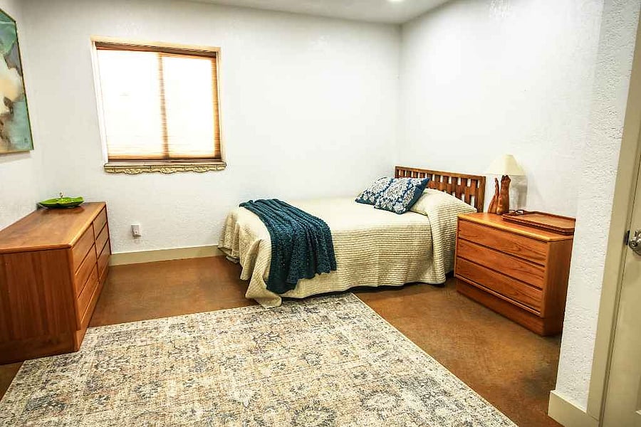 A large Master Bedroom with Natural Light and Views