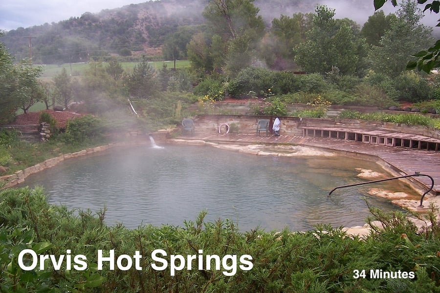 30 min drive, one of several area hot springs