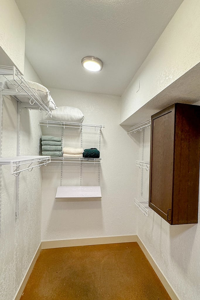 Large 7' x 17' walk-in closet with Laundry