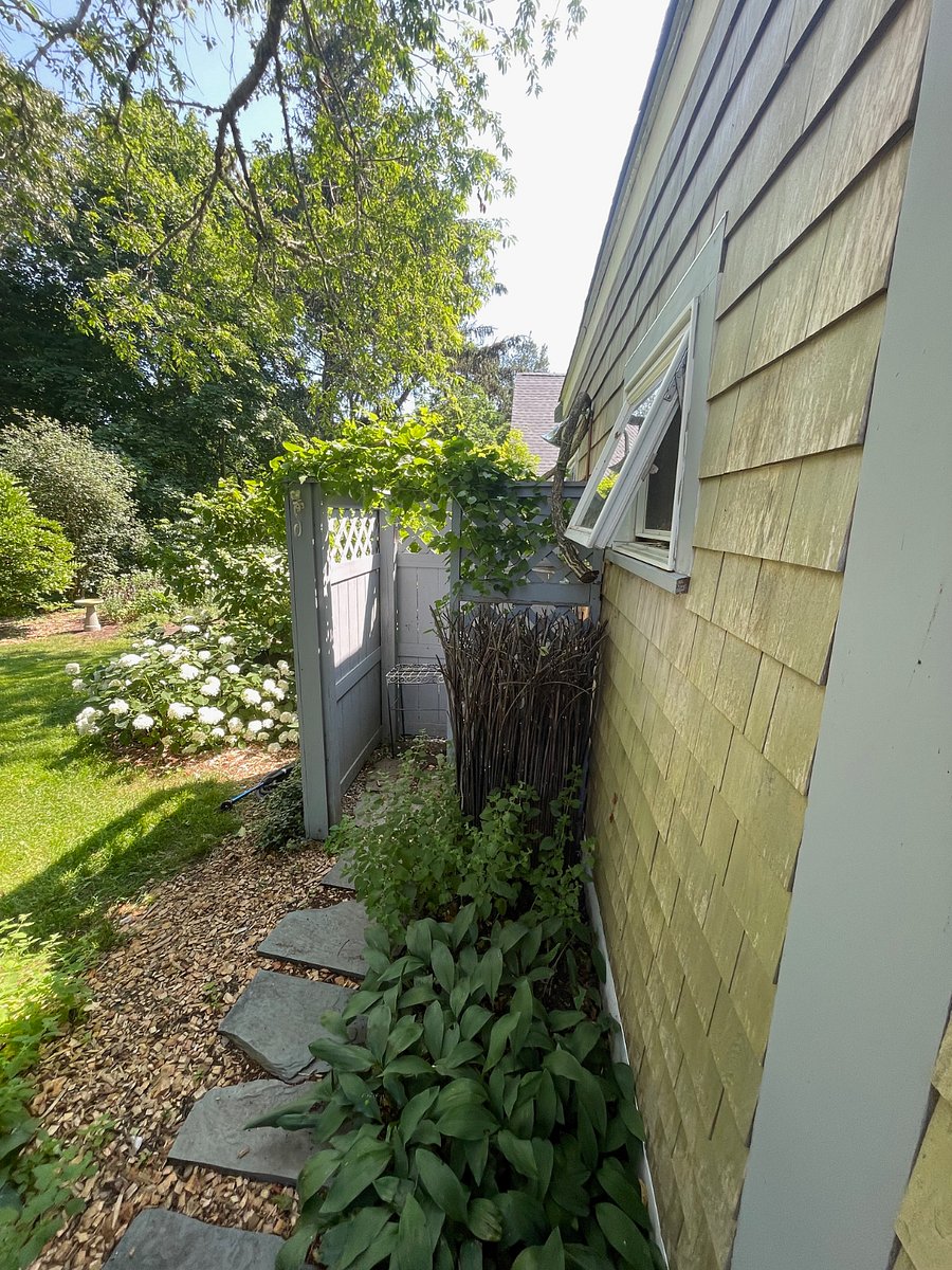 Outdoor shower.