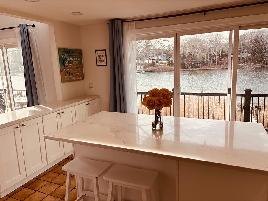 kitchen with spectacular water views