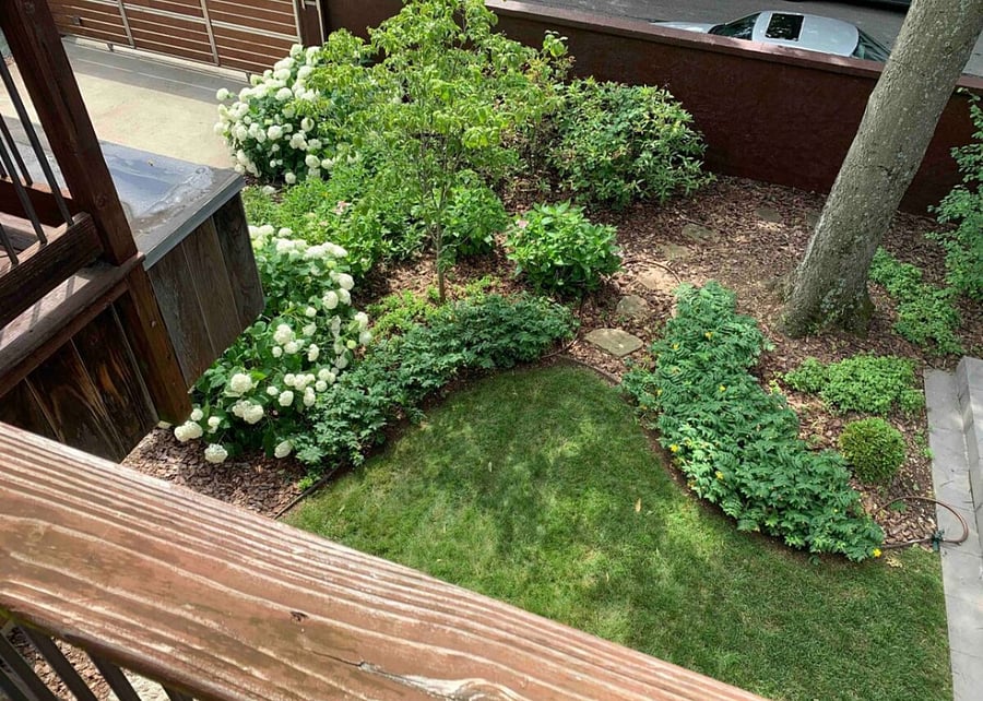View from outside of bridge from unit pictured. There is also a outside table with chairs to drink a morning coffee outside of your unit and relax.