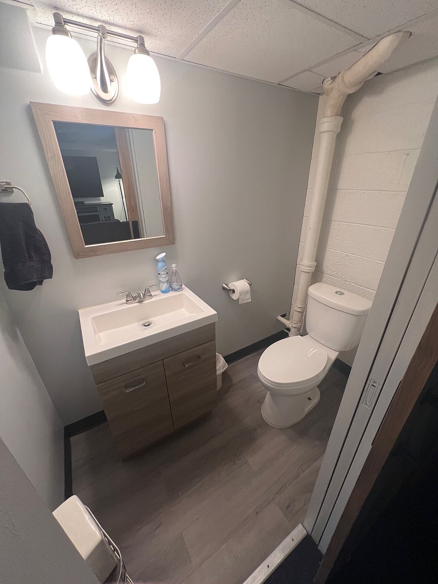 half bath in the basement