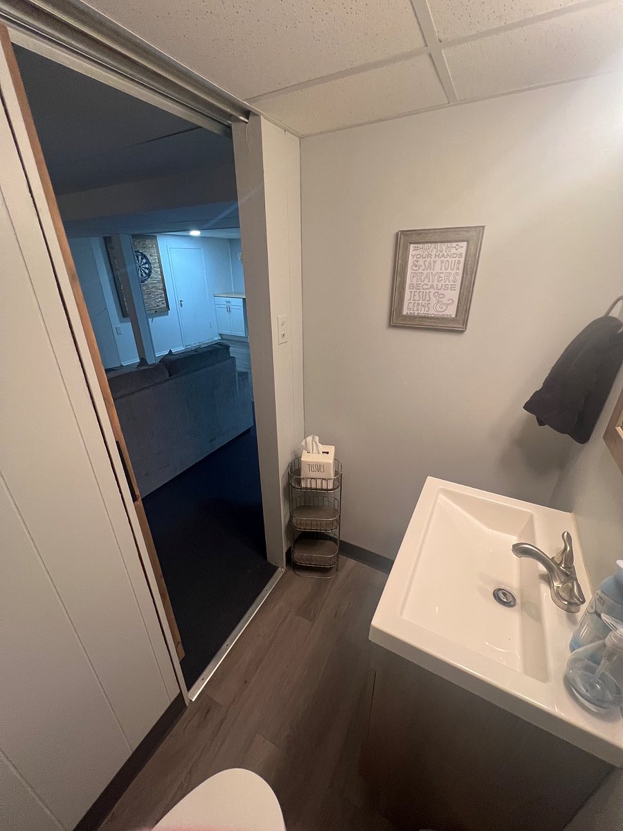 half bath in the basement