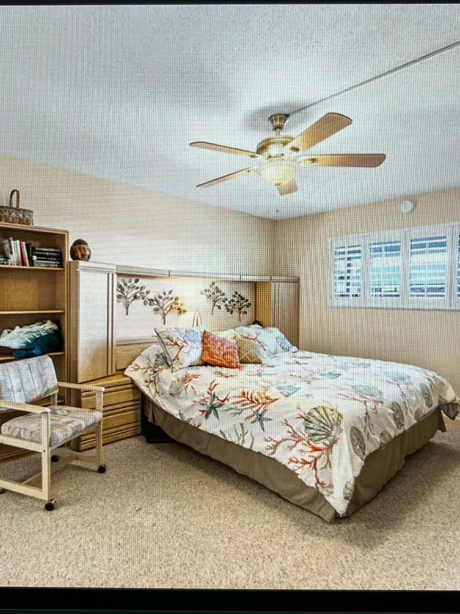 Master Bedroom - King size bed. walk in closet.