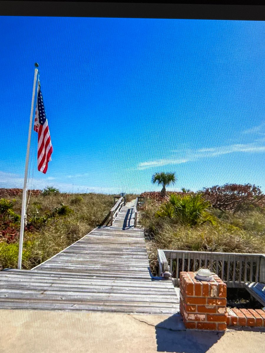 Wooden Boardwalk from condo to Beach. Six minute walk to Cocoa Beach Pier for music, entertainment, dancing, fun, food and drinks.