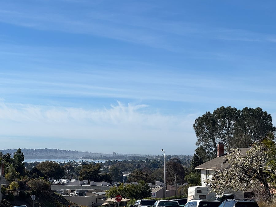 Bay and ocean views from the neighborhood.