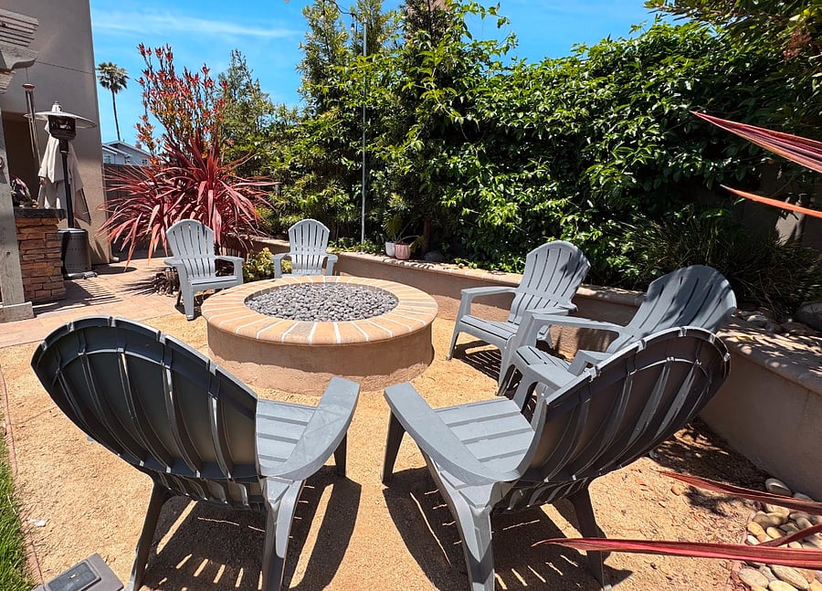 Enjoy evenings around the gas firepit.