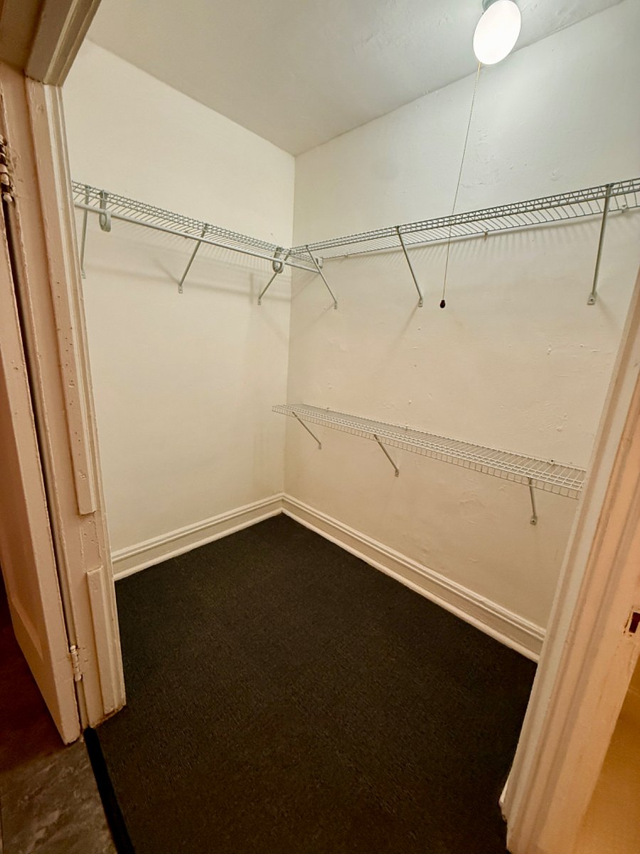 Oversized walk in closet