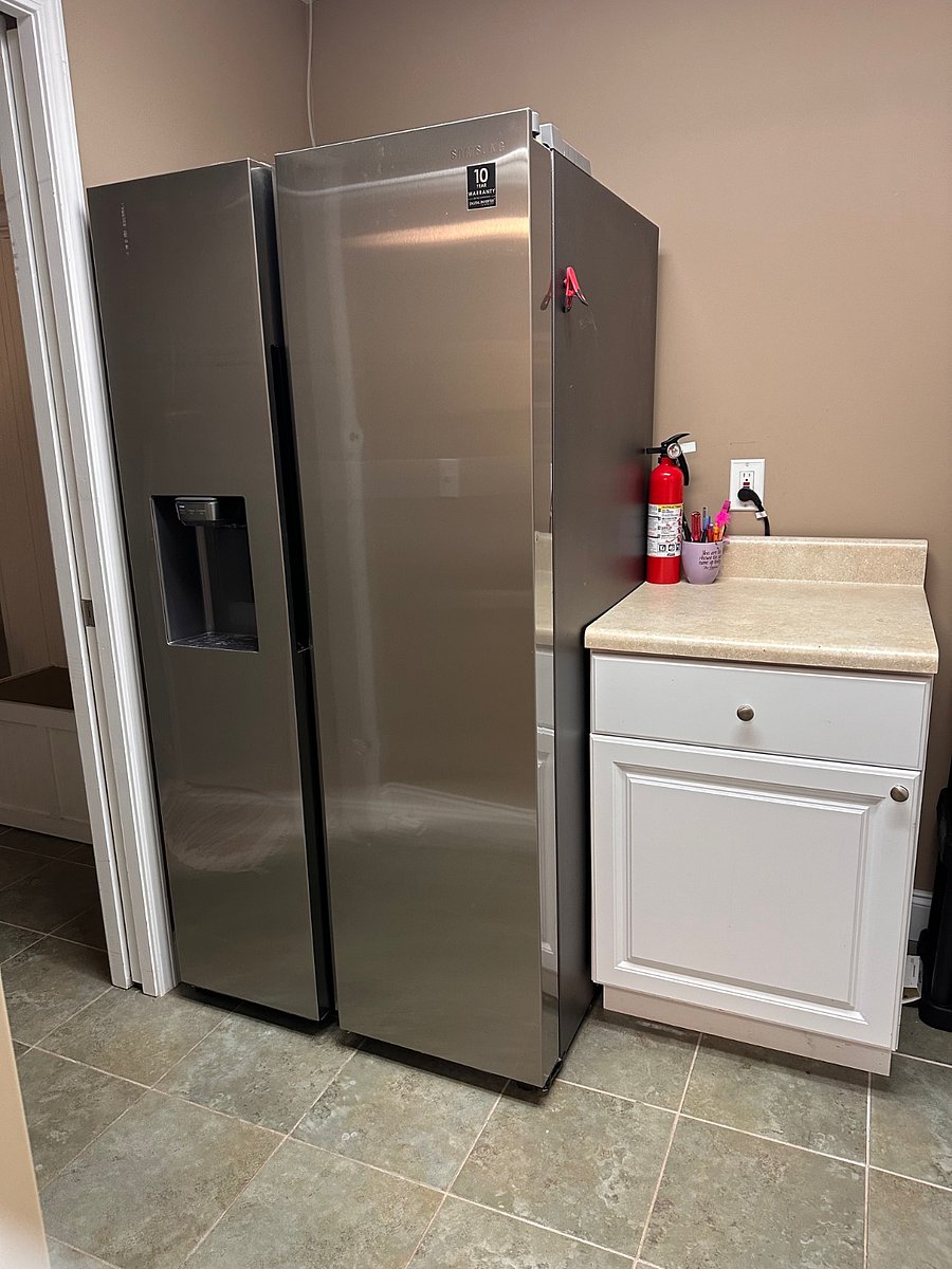 Refrigerator with ice and water