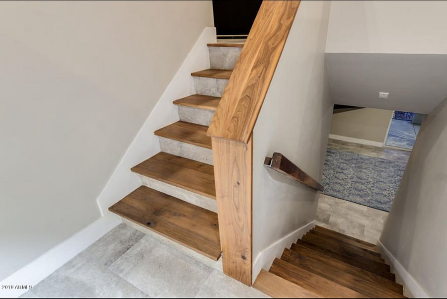 Stairways to basement/second level