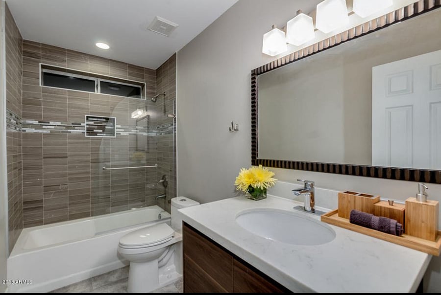 Full shower and bathroom on main floor