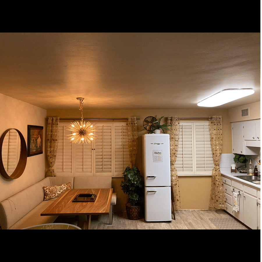 kitchen and dining.
