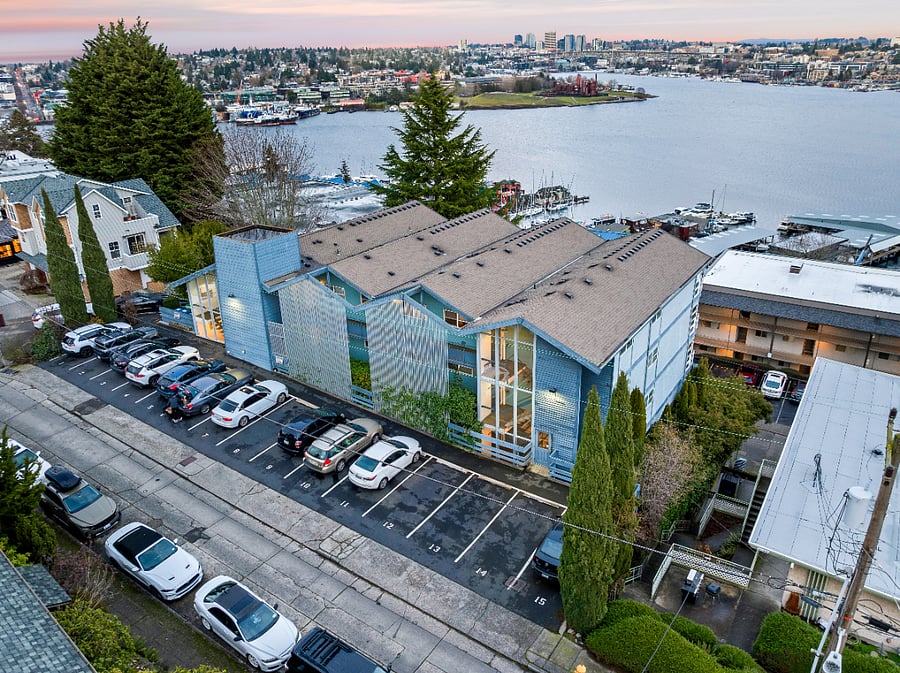 Aerial view of building