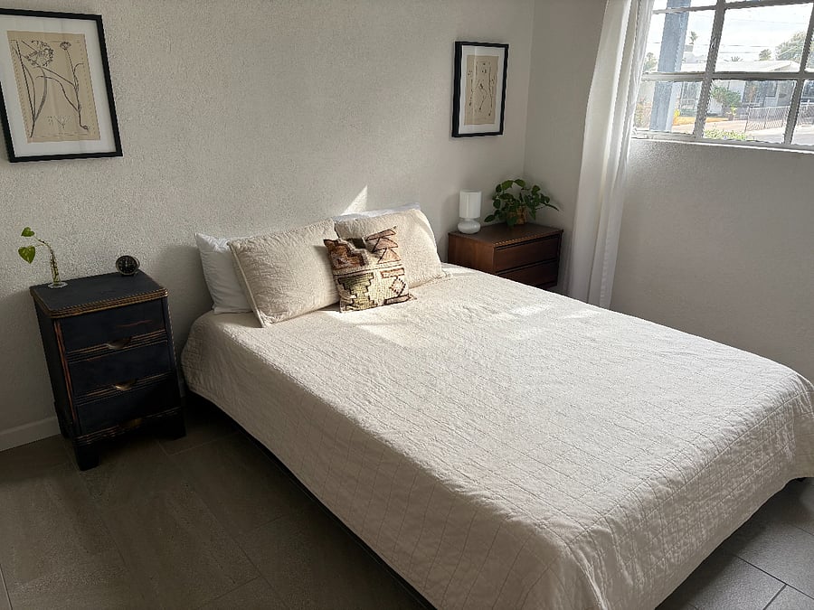 Bedroom that gets great natural light