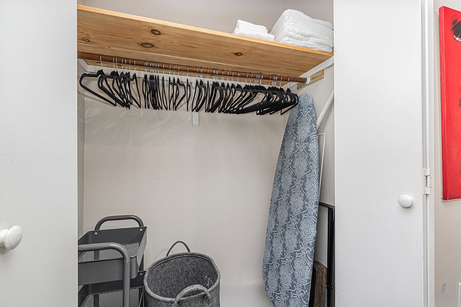 Downstairs queen bedroom closet