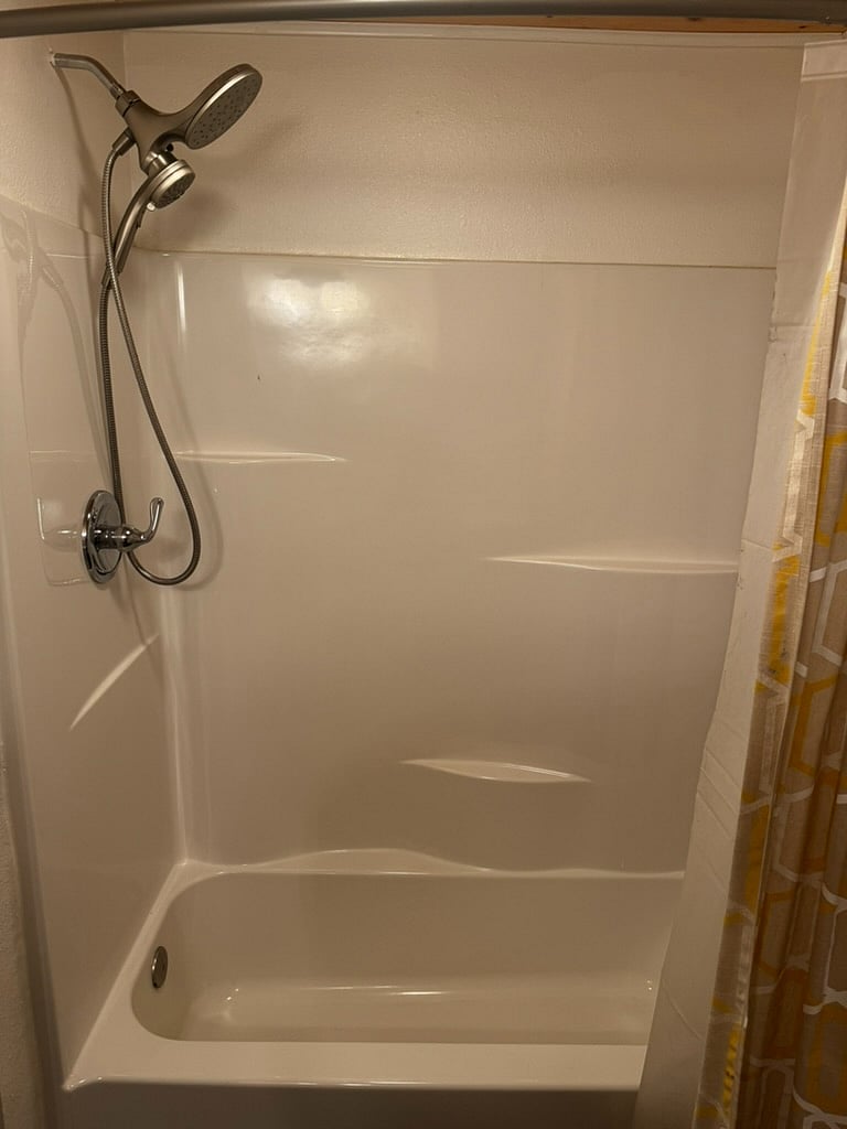Bathroom Shower and Full Tub.