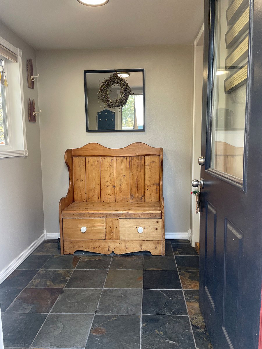 Entry with storage for coats & shoes.