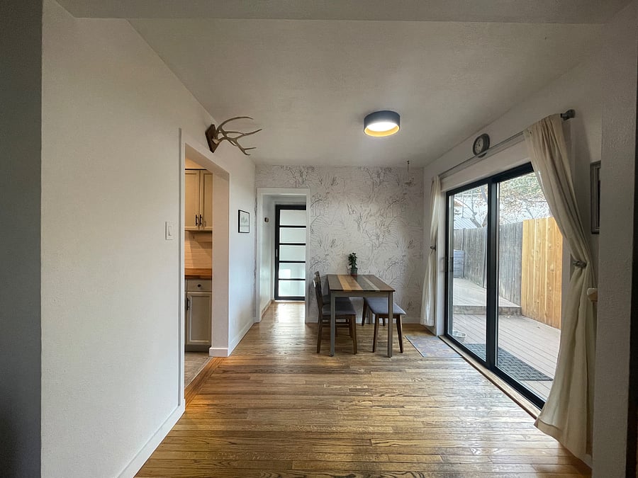 Dining Area with Slider to porch