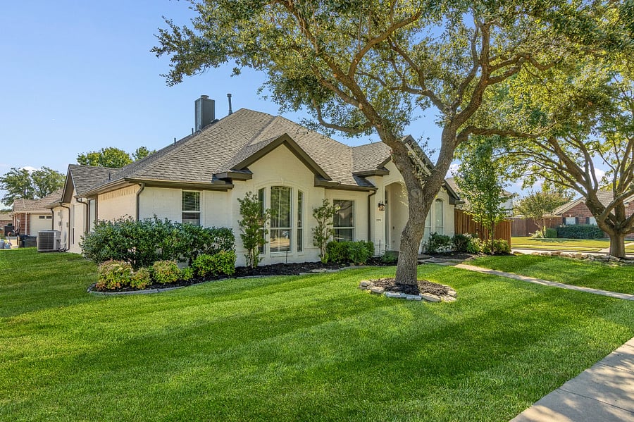 Front of home on a corner lot