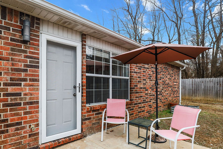 Sunny side patio for relaxing