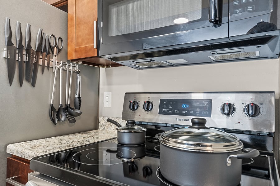 Fully stocked kitchen