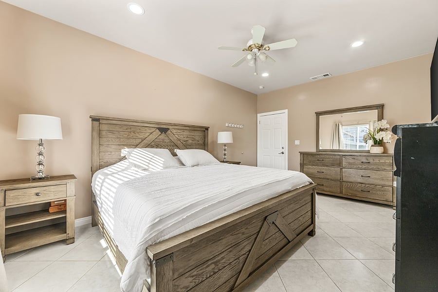 Bedroom #3 with King Bed and Private Bathroom