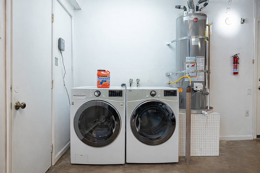 Washer/Dryer in the attached garage