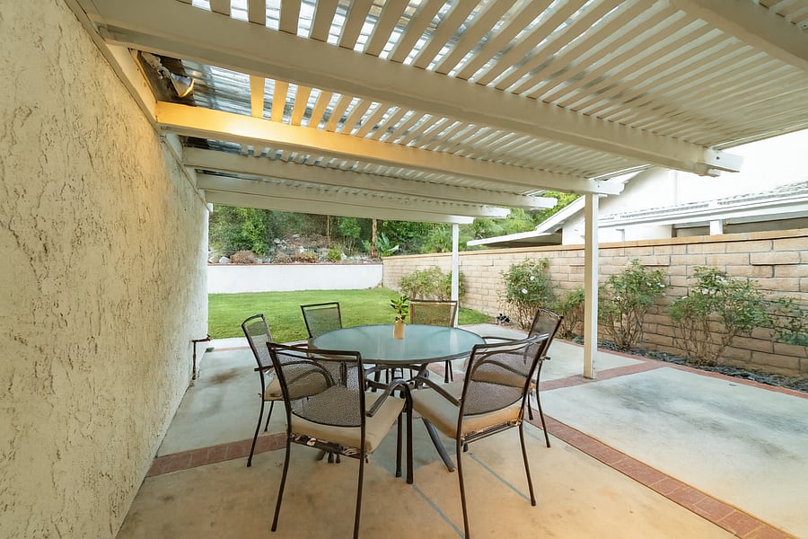Private backyard and outdoor sitting area.
