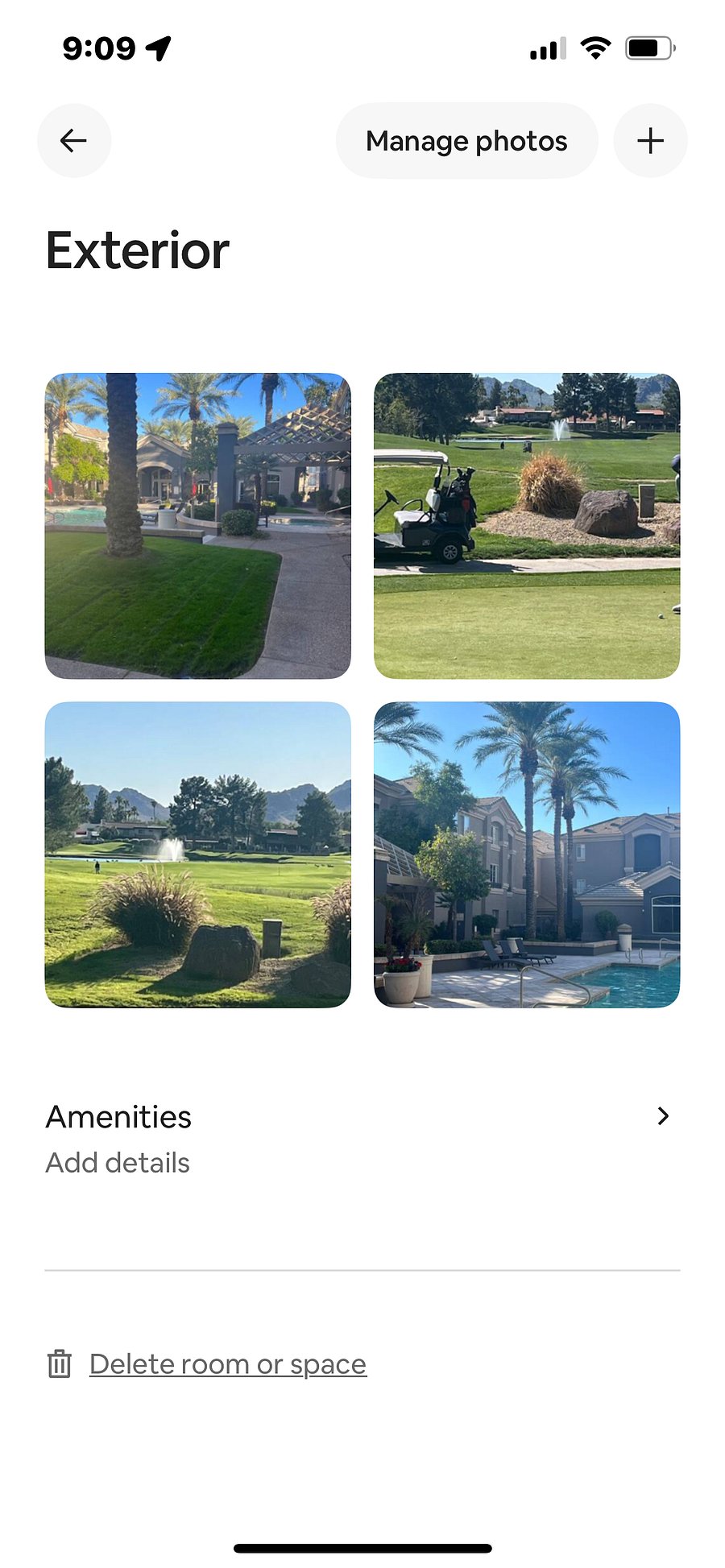 Views just outside condo private entrance to golf course and trails- welcoming golf course with a great restaurant patio and views. Pool views are in complex private gated fab for entry.