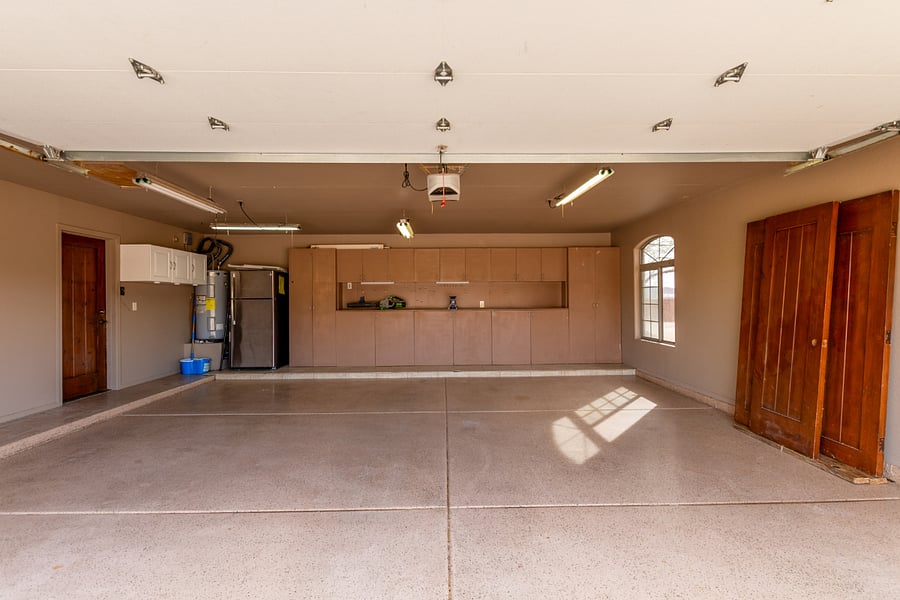 Large garage with second refrigerator.