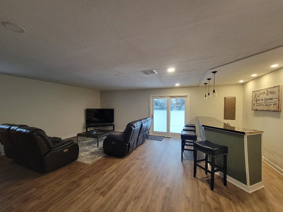 Great Room is a great place to relax and entertain w/ Fully Electric Leather Reclining Sofas