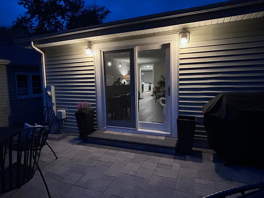 Seamless entertaining from Great Room to Backyard.