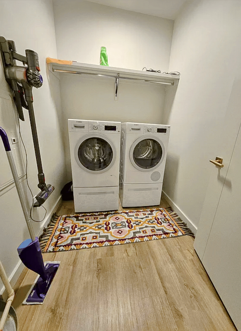 Large laundry area.