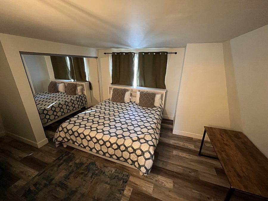 Bedroom with a King bed.
