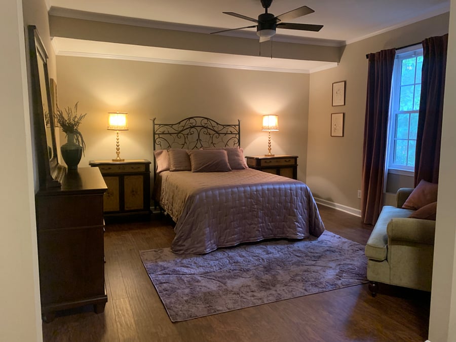 First bedroom with walk-in closet
