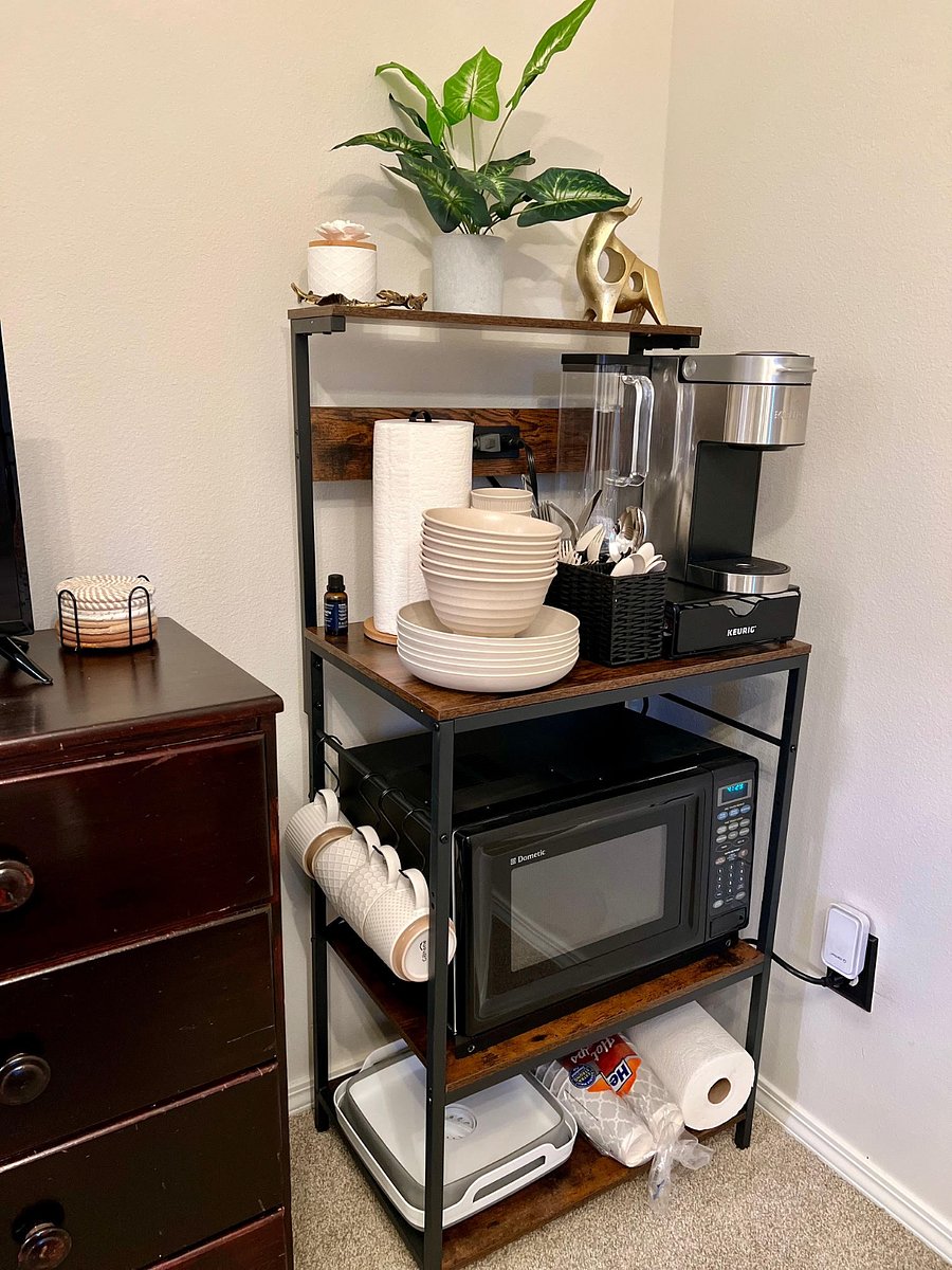 Private includes small kitchenette with microwave, Keurig and personal set of dishware/silverware