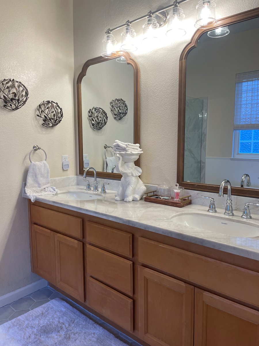 Master Bathroom Double Sinks