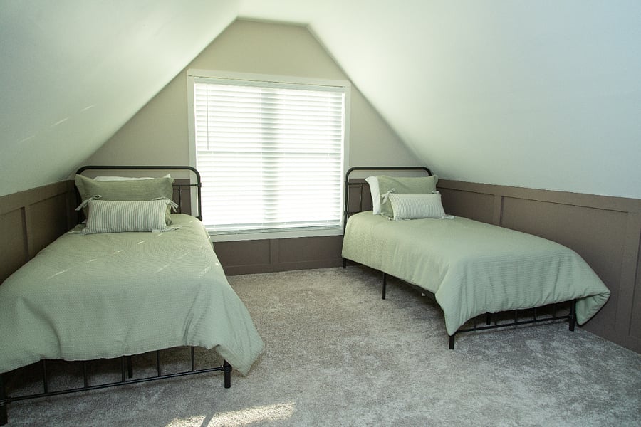 Upstairs twin beds