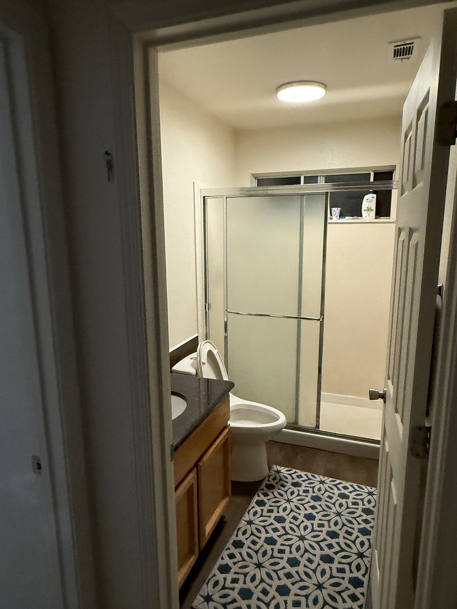 bathroom right next to bedroom