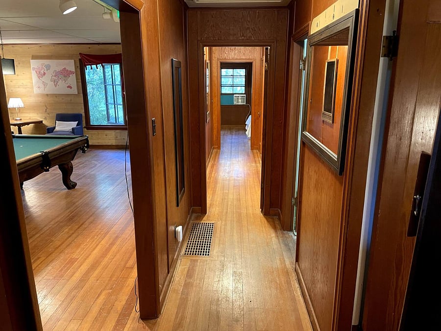Original hardwood floors down the hall