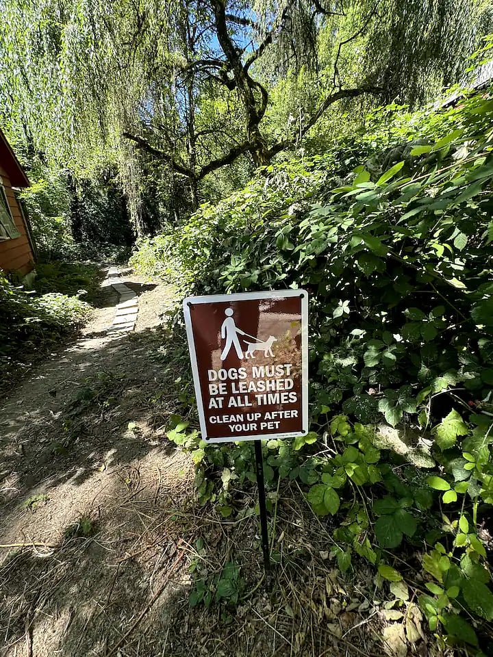 This trail leads to the magical Back 40. This is how you and the occasional VRBO guests get to the Glamping Tree House and The Tiny Home Down there:-) 