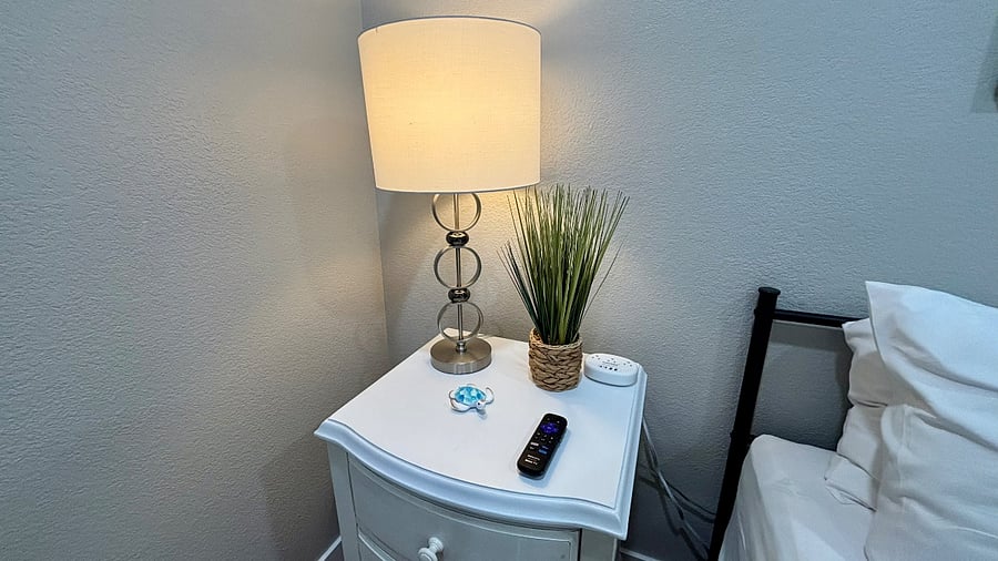 We just had to take a picture of the cute nightstand in the second main floor bedroom. It also has plenty of drawers for your personal items.