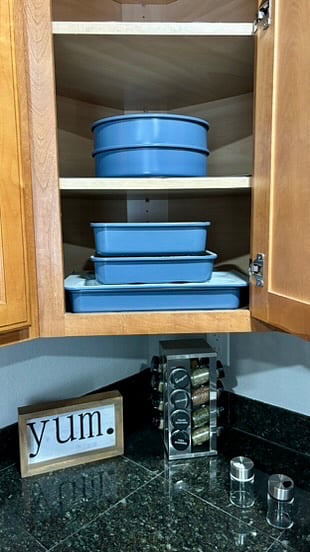 A very small sampling of our baking supplies. You can bake almost anything you'd like!